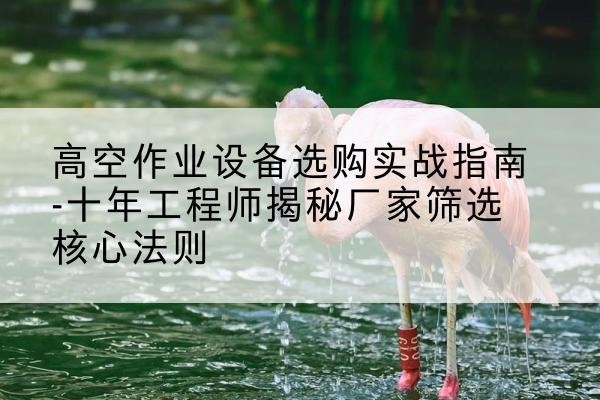 合山剪叉式升降机厂家-高空作业设备选购实战指南-十年工程师揭秘厂家筛选核心法则